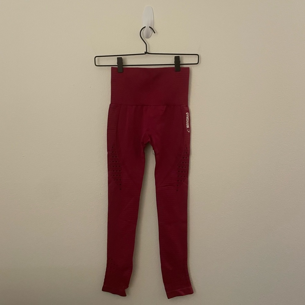 Gymshark Seamless Lightweight Logo Spellout Breathable Leggings Tights Size XS